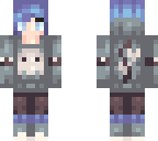 blue shiny hair