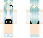 cute girl with blue hair