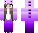 dino girl with gray hair purple
