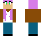 purple hair leather jacket girl