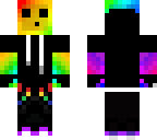 rainbow smile black shirt