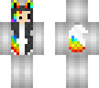 rainbow wolf girl
