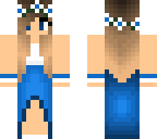 blue flower girl