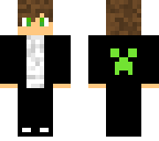 brown haired boy with creeper suit