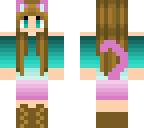 brown haired purple meif'wa wih cyan eyes