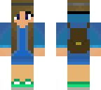  blue girl with backpack