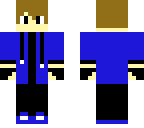 blue jacket with gloves