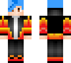 fire guy blue hair overlay