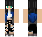 girl with blue tips