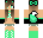 green cat girl