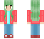 green haired hoodie girl