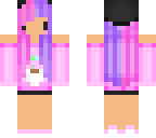 kawaii pink and purple girl