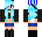 blue and black bunny girl goul with patch