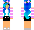 blue hair cute girl