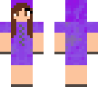 girl disguised as purple sheep