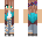 girl with aqua tips