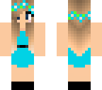 pretty blue girl in a pretty blue dress