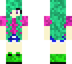 blueish green hair girl
