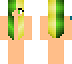 green and yellow hair girl base