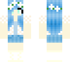 blue hair flower crown girl
