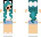 chibi with cyan hair