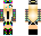 cute rainbow girl skin