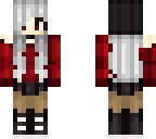 female red sweater