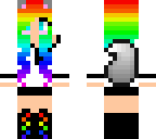 rainbow wolf girl