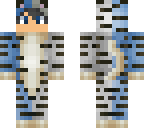 white and blue tiger onesie