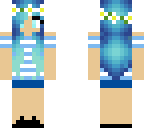 blue flower girl