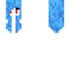 blue hair red eye base