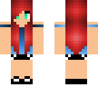 blue red haired teen