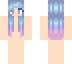 blue with pink highlights hair base