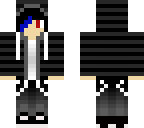 emo blue bangs