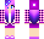 purple flannel with hat