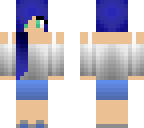 blue haired girl