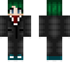 green hair girl tux