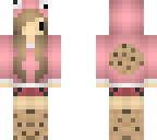 minecraft pink chibi cookie girl