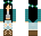blue plaid girl