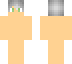 gray hair green mint eyes boy hair base