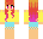 ombre hair girl yellow shirt