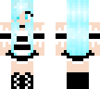 blue haired maid