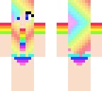 rainbow pool party girl