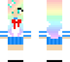 rainbow haired cute schoolgirl