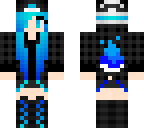 some weird girl with blue hair