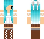 blue skin hair girl