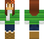 girl green sweater 