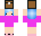 girl holding chest