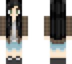 plaid shirt black hair girl