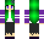 green haired girl
